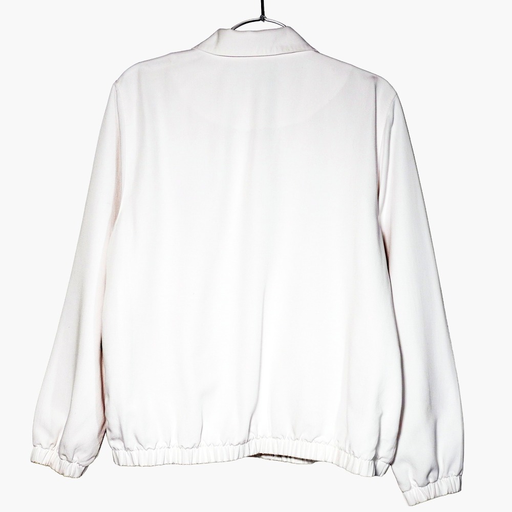 Alfred Dunner Vintage 00s White Embroidered Floral Ladybug Zip Jacket 1X Retro - Picture 3 of 9